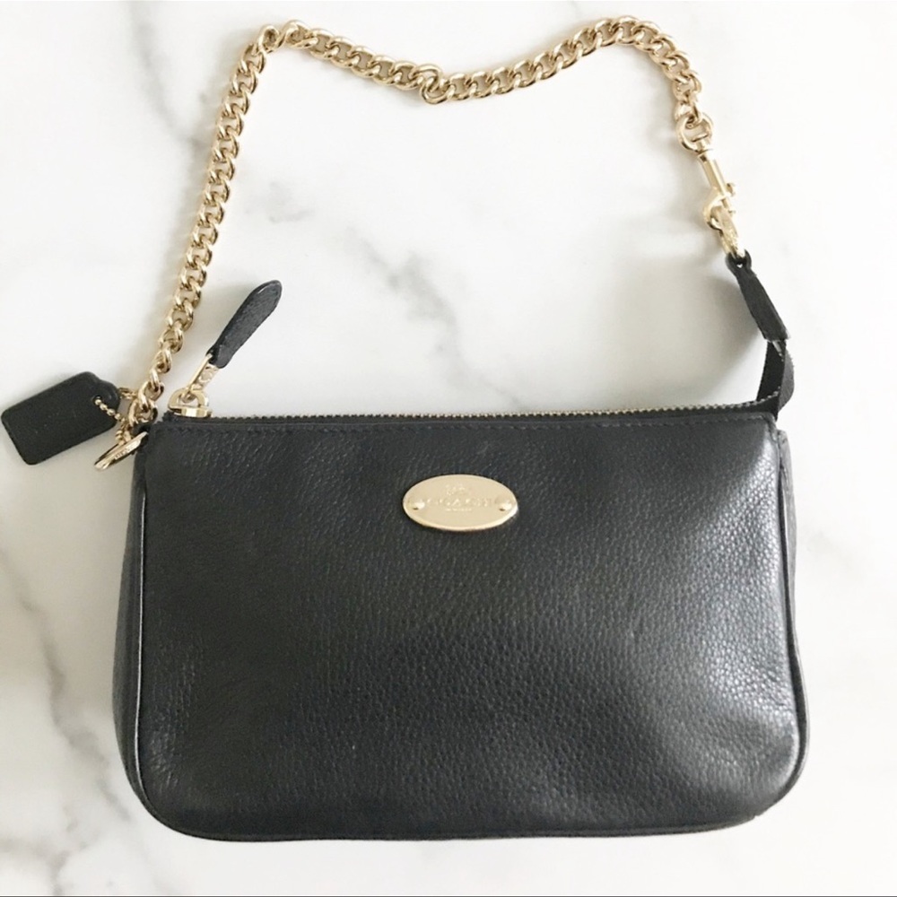 Coach Mini Handbag with Gold Chain